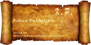 Kobza Pelágiusz névjegykártya